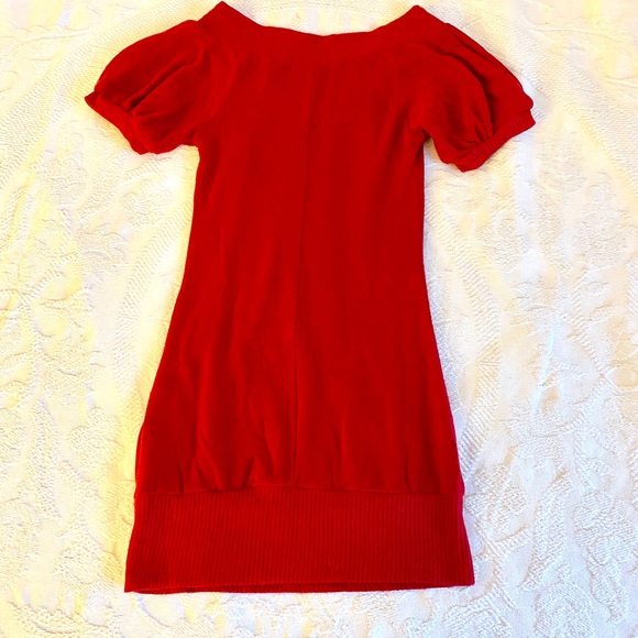 Like-New Vintage Y2K Off the Shoulder Little Red Dress - Picture 7 of 8